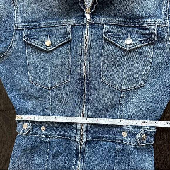 Good American Long Sleeve Denim Jean Jumpsuit - Picture 11 of 14